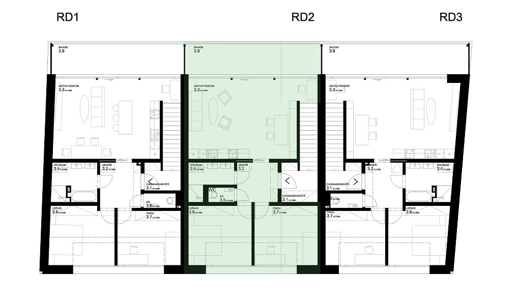 Prodej bytu 3+kk 73 m², Velké Bílovice – náhled fotky 8