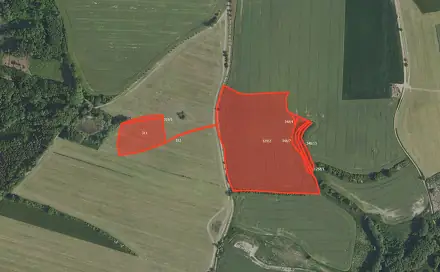 Prodej pole 54 695 m², Sulice, okres Praha-východ