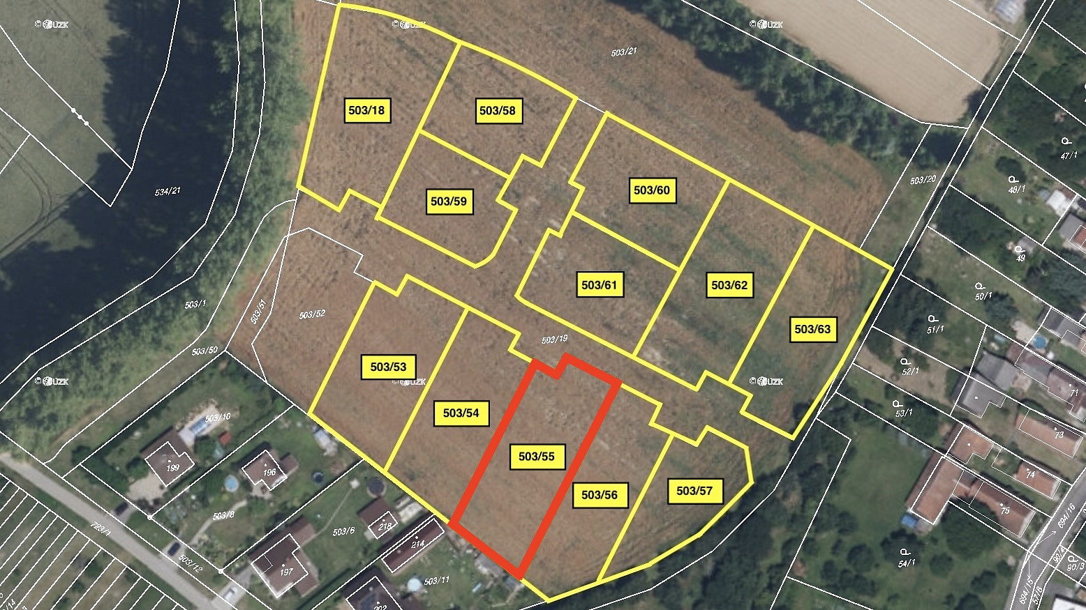 Prodej stavebního pozemku 1 288 m² – fotografie 2