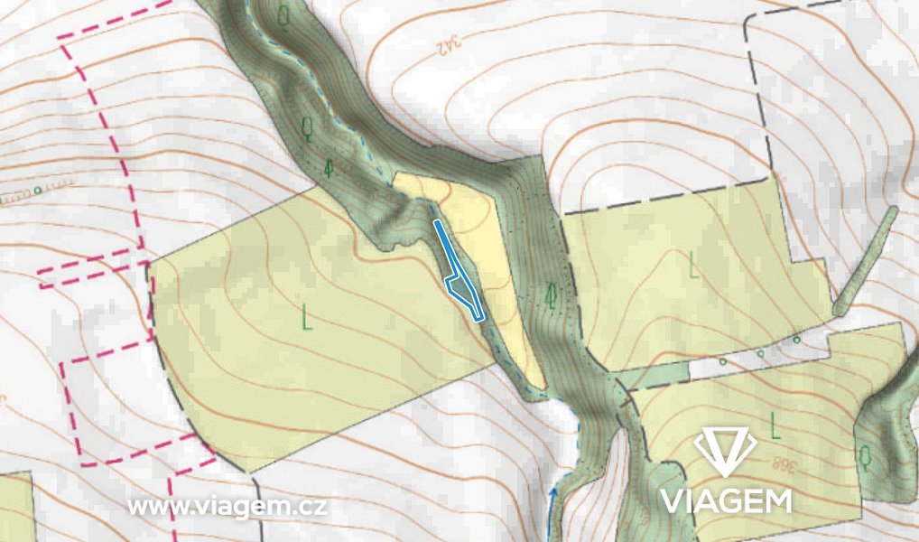 Prodej pole 1 165 m², Lipno – náhled fotky 3
