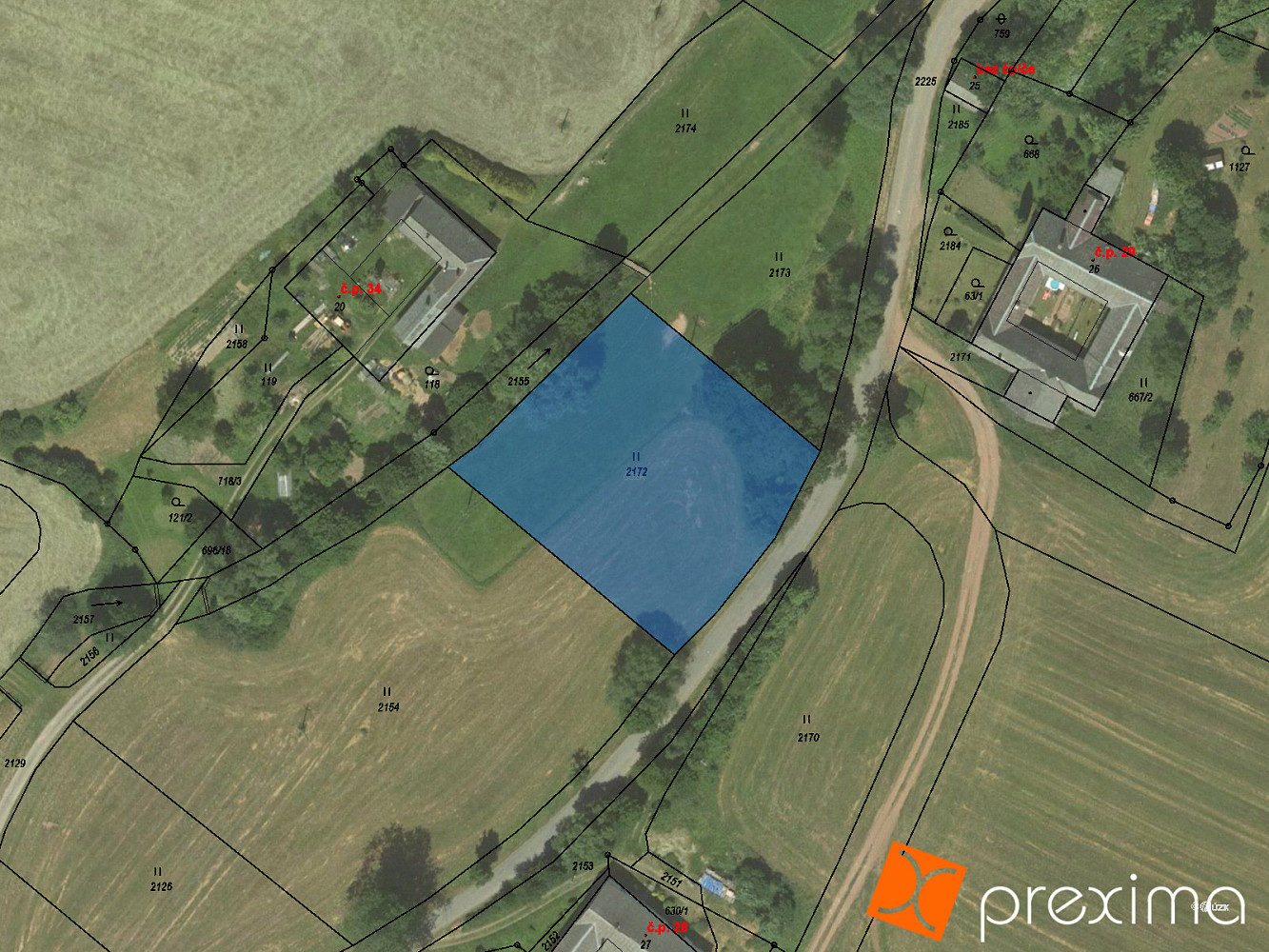Prodej komerčního pozemku 2 762 m²