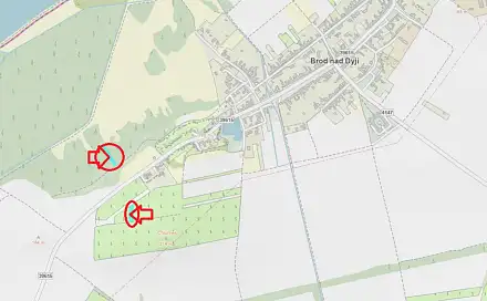 Prodej pozemku 2 061 m², Brod nad Dyjí