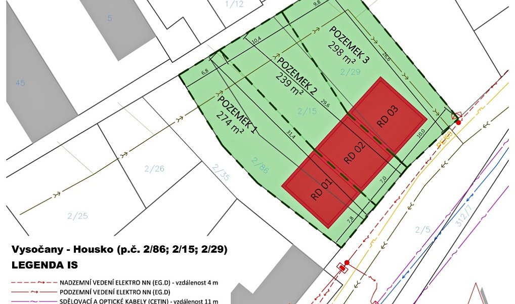Prodej stavebního pozemku 239 m², Vysočany – náhled fotky 19