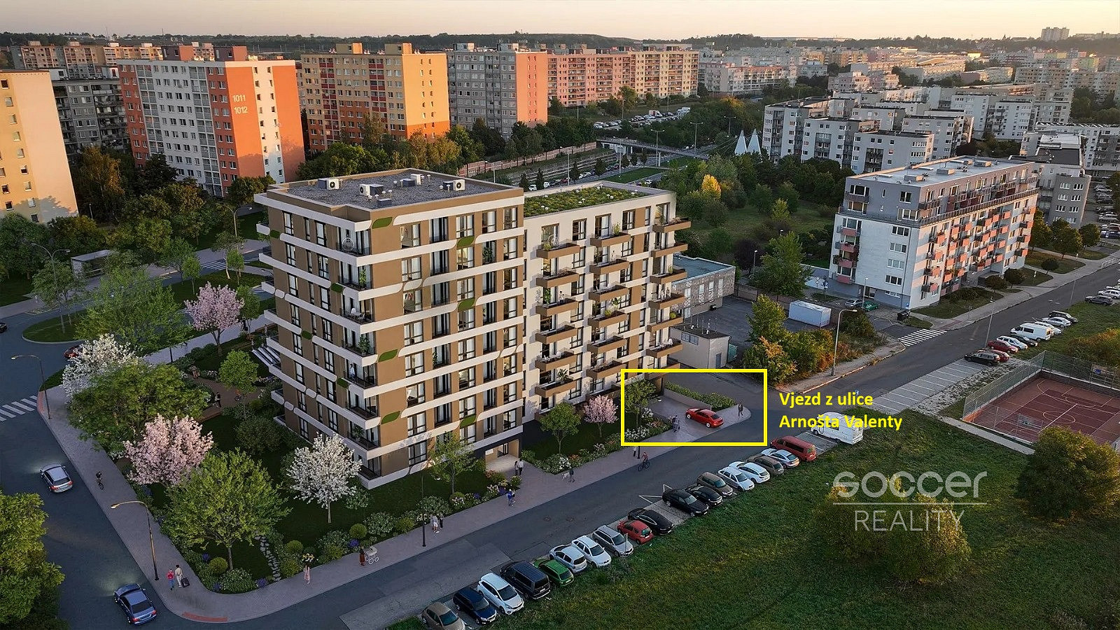 Pronájem krytého garážového stání v novostavbě v ul. Arnošta Valenty. – fotografie 3