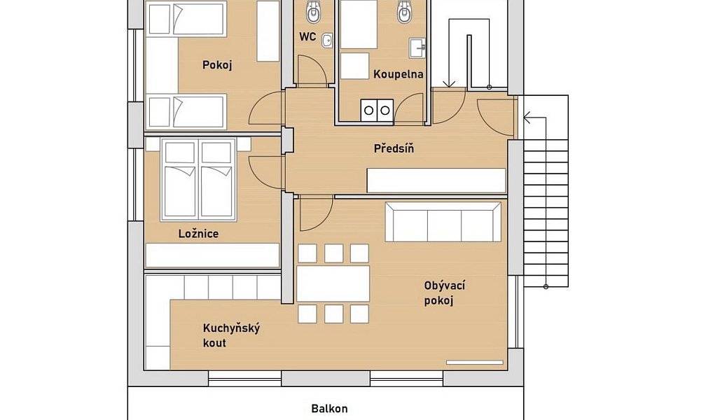 Pronájem bytu 4+kk 88 m², Praha – náhled fotky 4