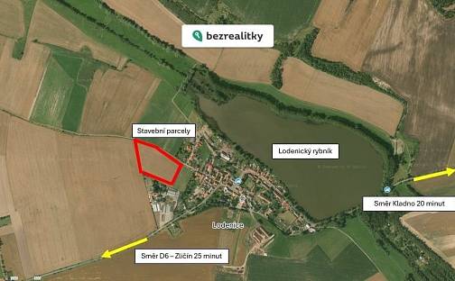 Prodej stavebního pozemku 803 m², Mšecké Žehrovice - Lodenice, okres Rakovník