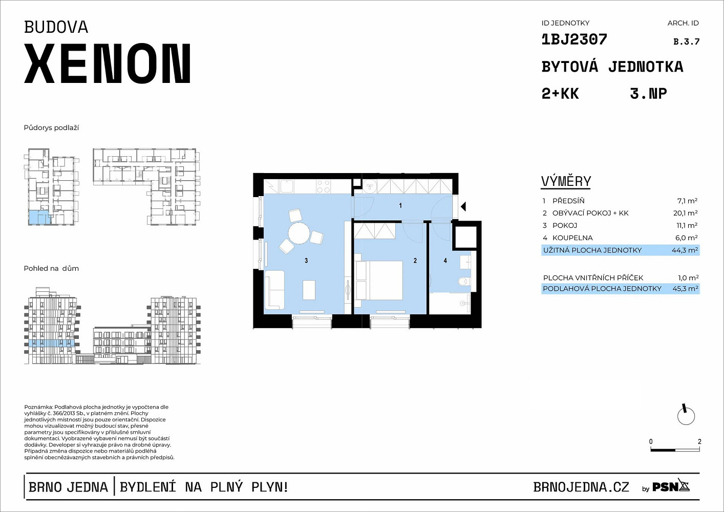 Prodej bytu 2+kk 44 m² – fotografie 2