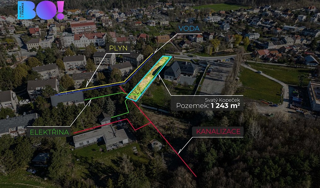 Prodej stavebního pozemku 1 243 m², Olomouc – fotka 1 z 7