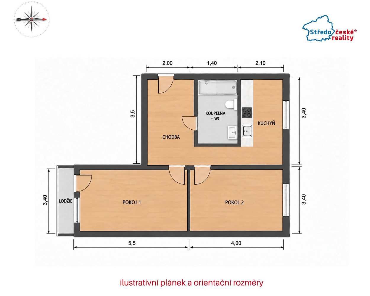Prodej bytu 2+1 52 m² – fotografie 2