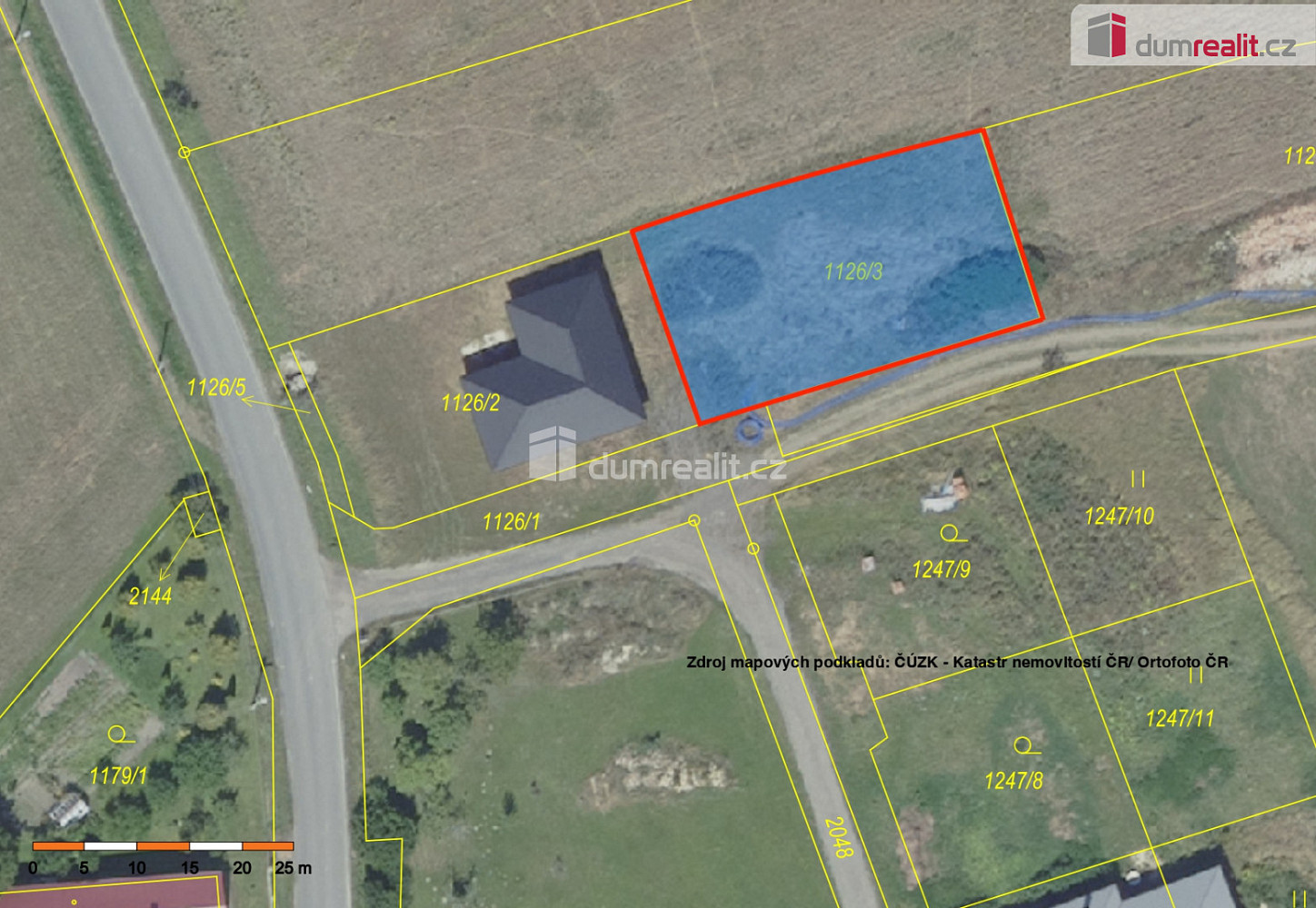Prodej stavebního pozemku 662 m²