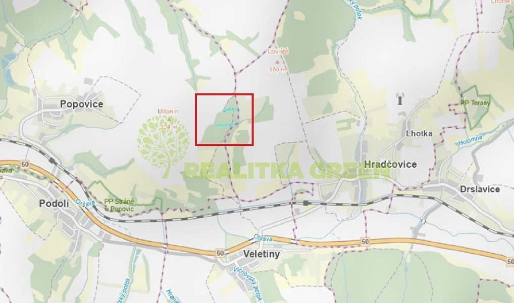 Prodej lesa 3 779 m², Popovice – náhled fotky 2
