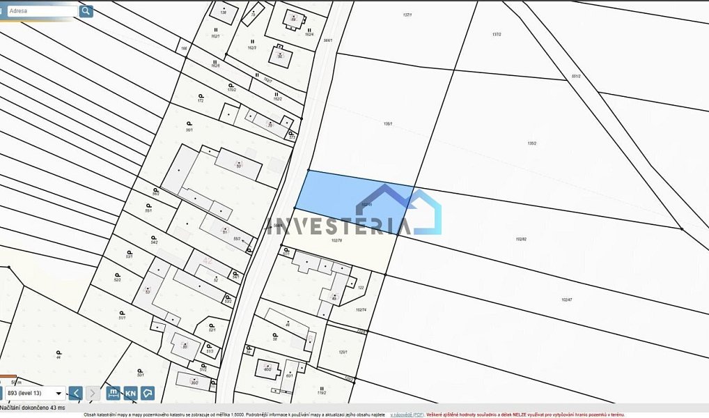 Prodej stavebního pozemku 1 432 m², Všestary – náhled fotky 3