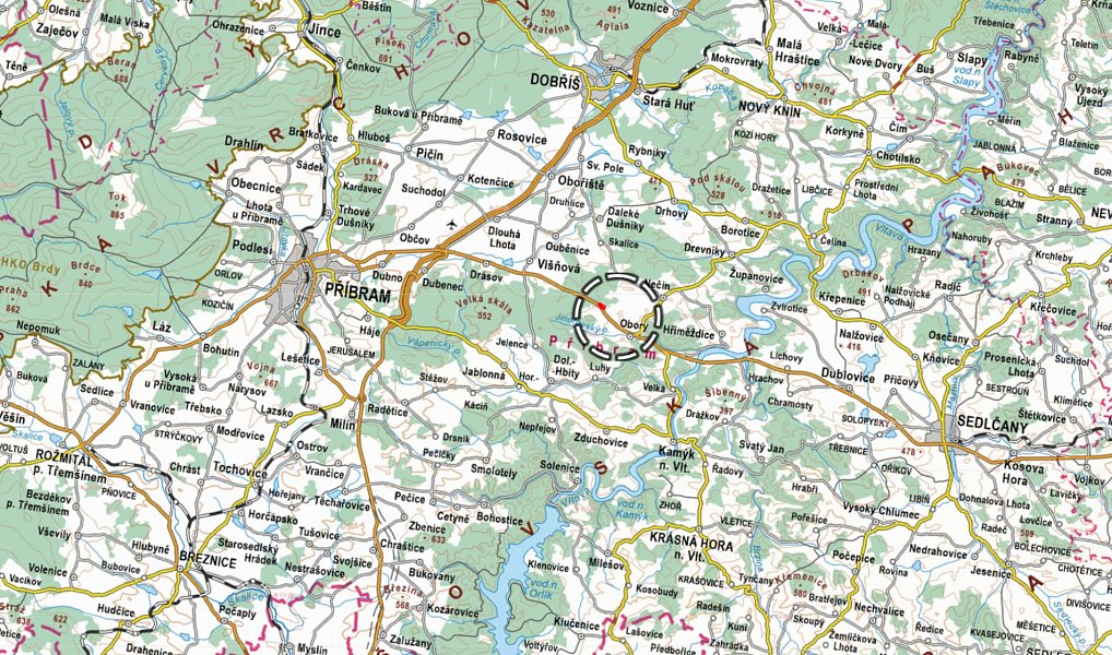 Prodej pole 8 445 m², Obory – náhled fotky 3