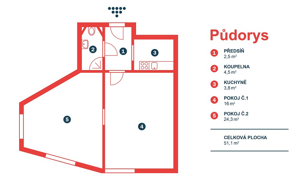 Pronájem bytu 2+1 51 m², Praha – náhled fotky 15