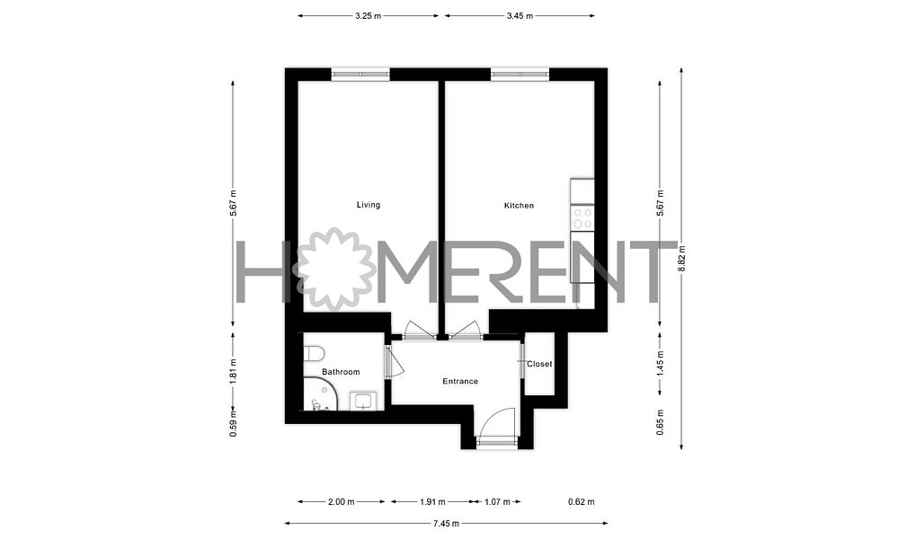 Pronájem bytu 2+kk 48 m², Praha – náhled fotky 7
