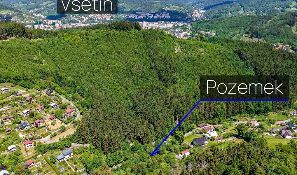 Prodej stavebního pozemku 2 295 m², Vsetín – náhled fotky 3