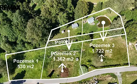 Prodej stavebního pozemku 1 362 m², Opatovec, okres Svitavy