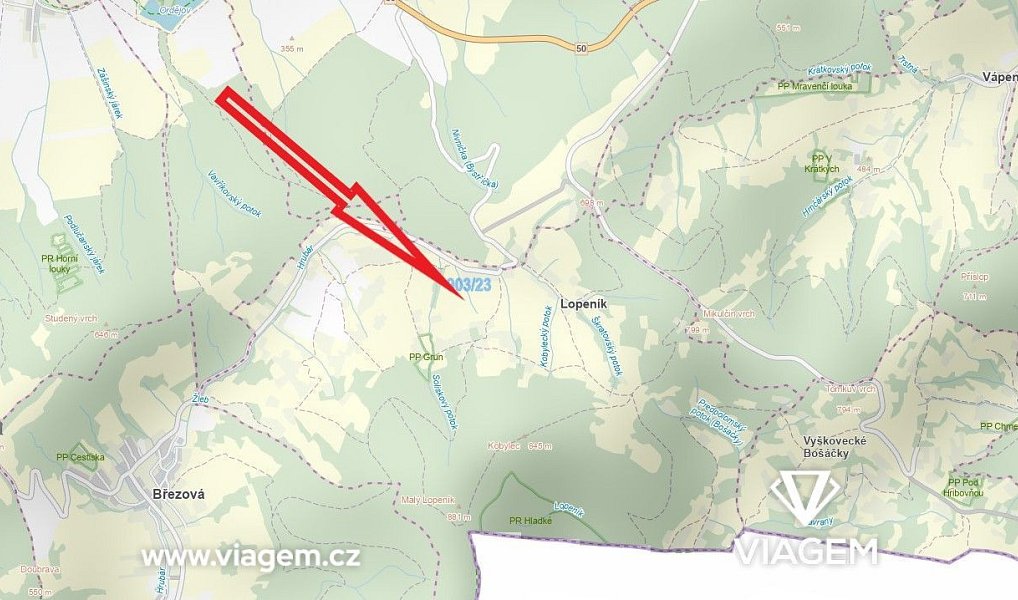 Prodej pole 1 129 m², Lopeník – náhled fotky 3