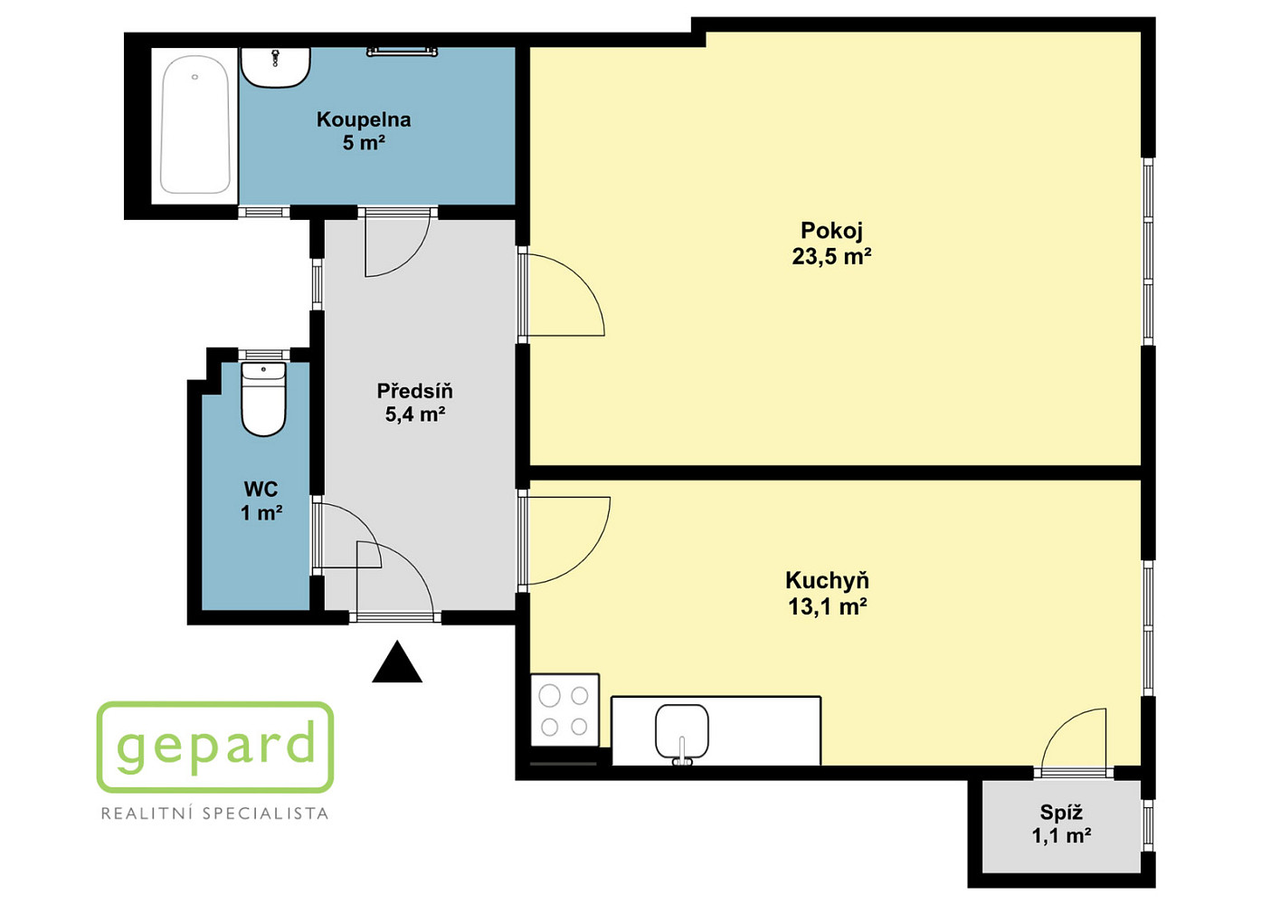 Prodej bytu 1+1 49 m² — photo 3
