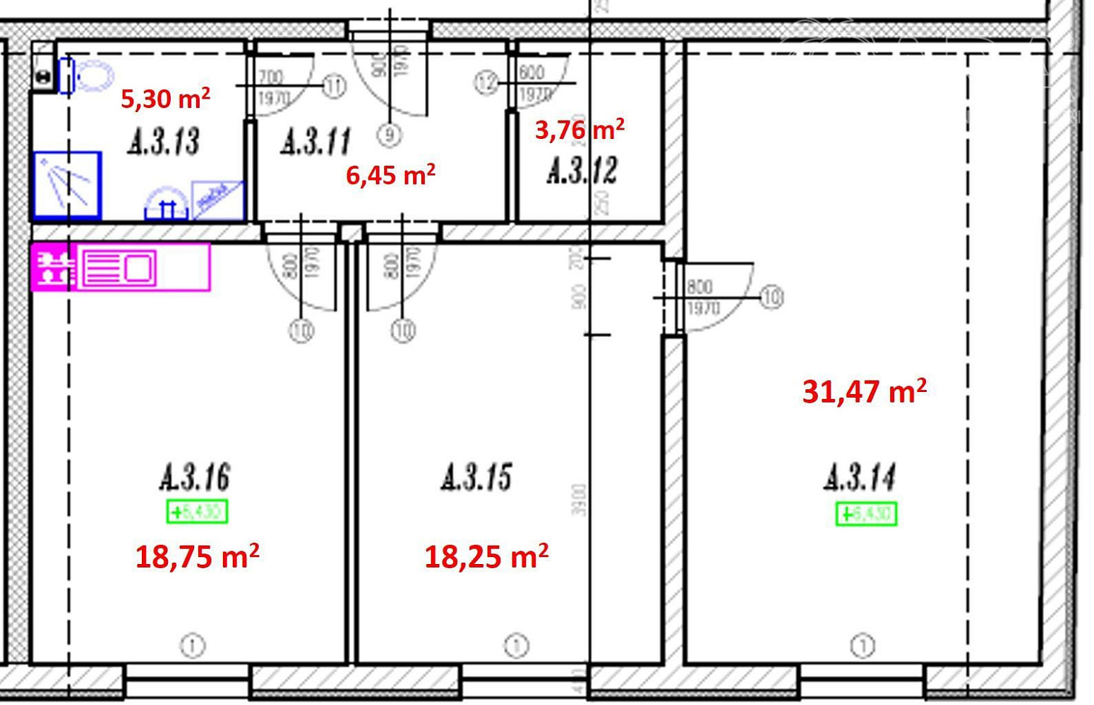 Pronájem bytu 3+kk 89 m² – fotografie 2