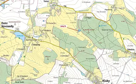 Dražba lesa 4 906 m², Kluky