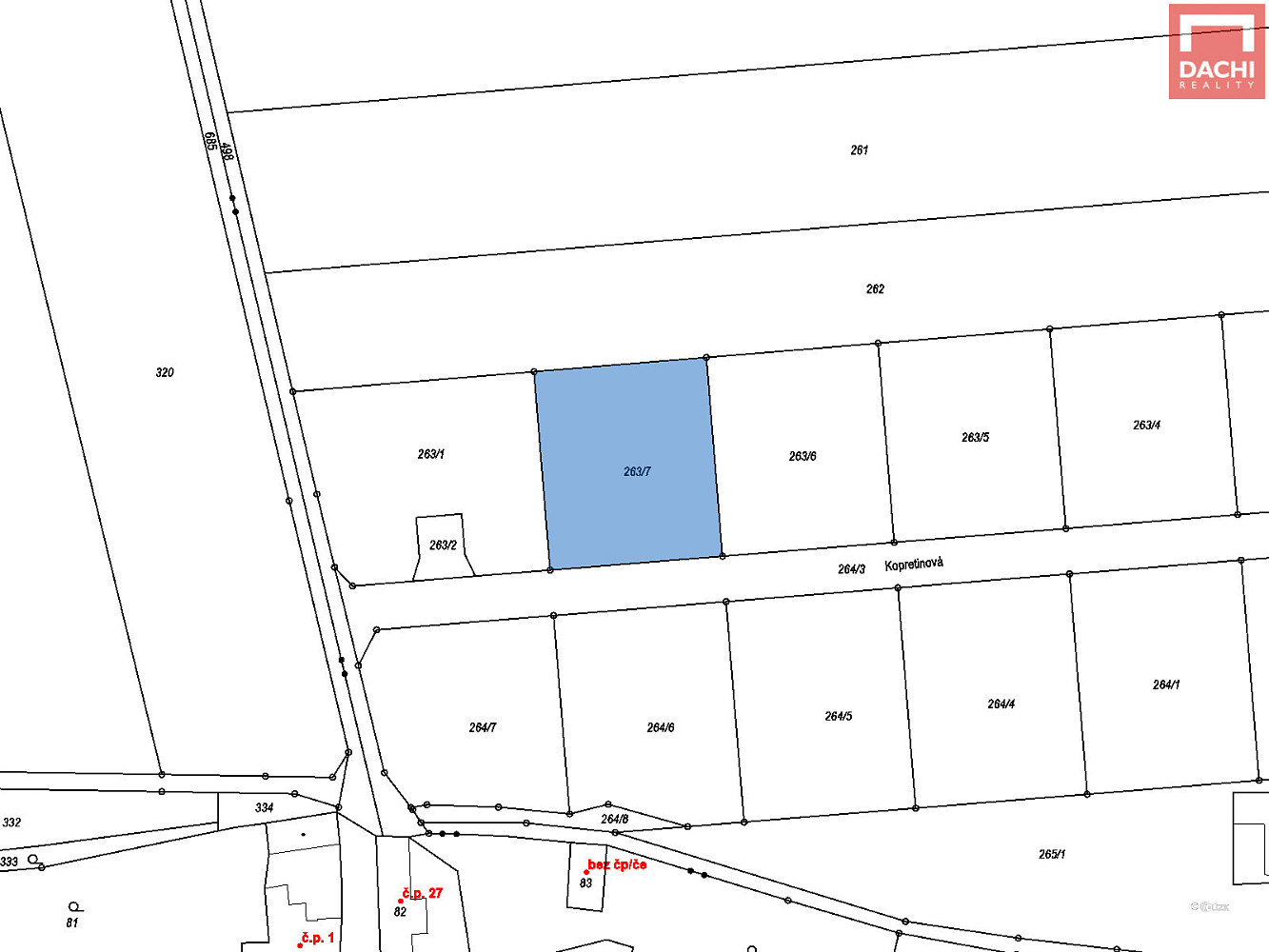 Prodej stavebního pozemku 1 066 m² – fotografie 3