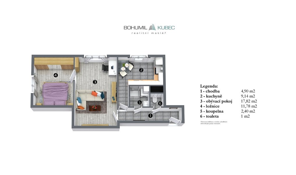 Prodej bytu 2+1 50 m², Pacov – náhled fotky 3