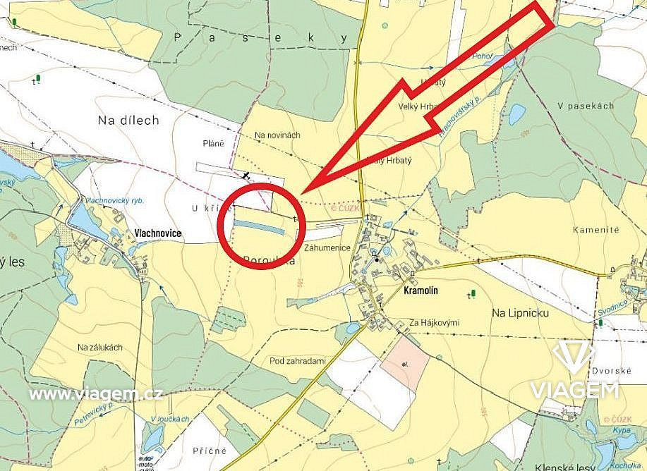 Prodej pole 1 526 m² – fotografie 3