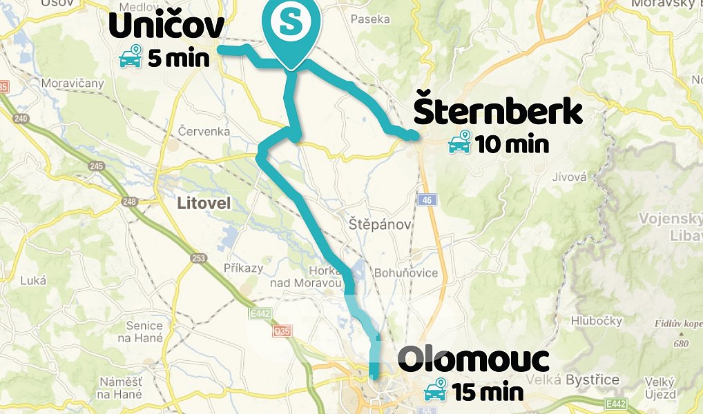 Prodej stavebního pozemku 931 m², Újezd – náhled fotky 3