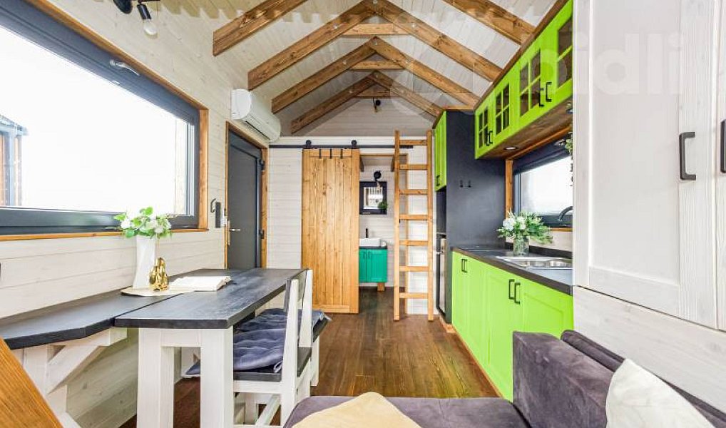 Prodej tiny house 20 m2 - plně vybavený, 2 loft na spaní, koupelna se sprchou, Přelouč – náhled fotky 6