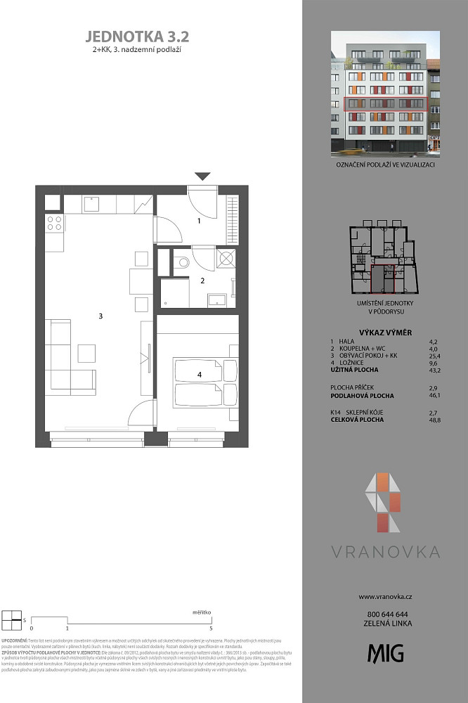Prodej bytu 2+kk 46 m² – fotografie 2