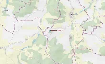 Dražba lesa 3 340 m², Kuřimany
