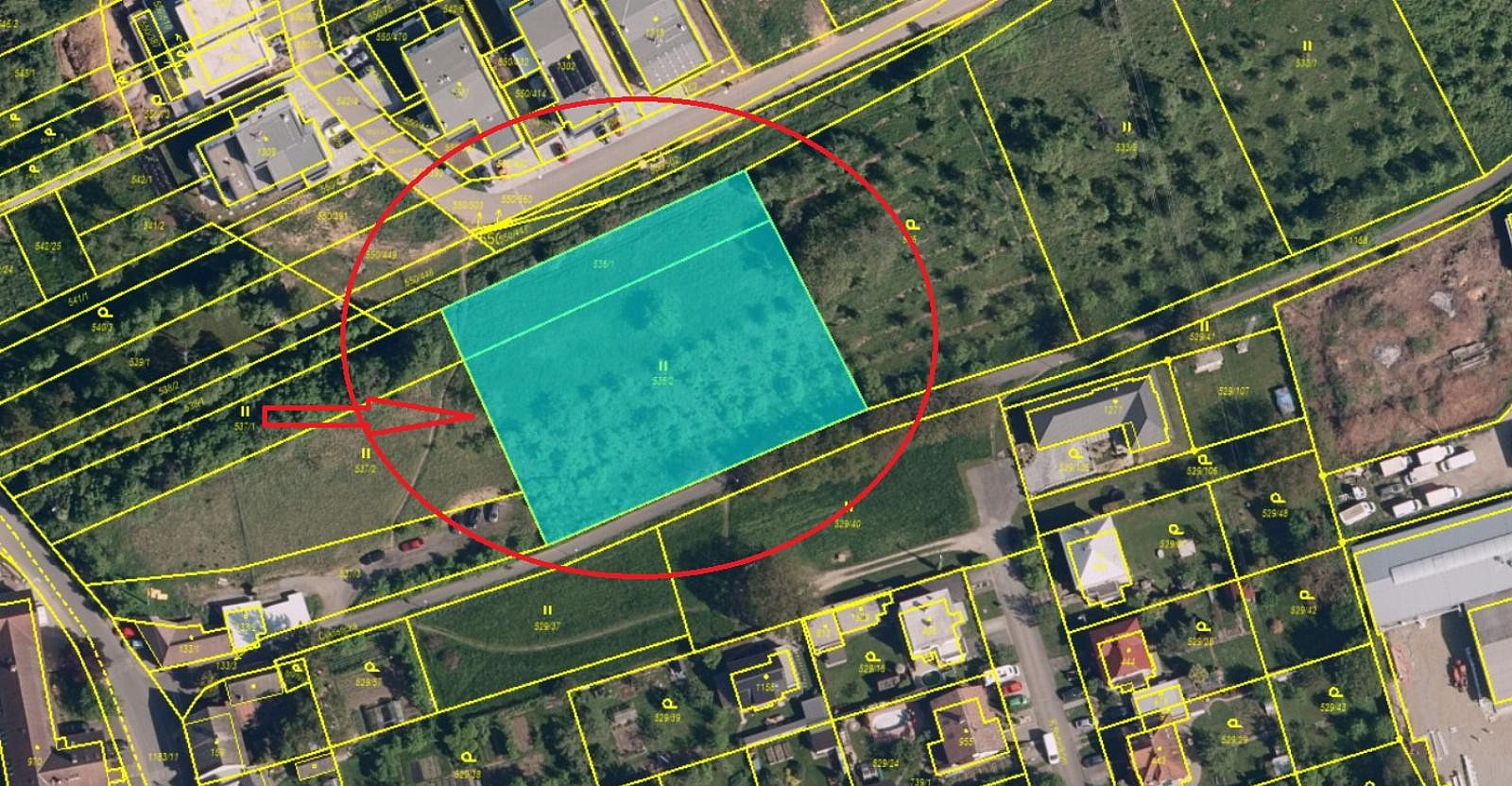 Prodej pozemku 3 479 m² – pohled 2