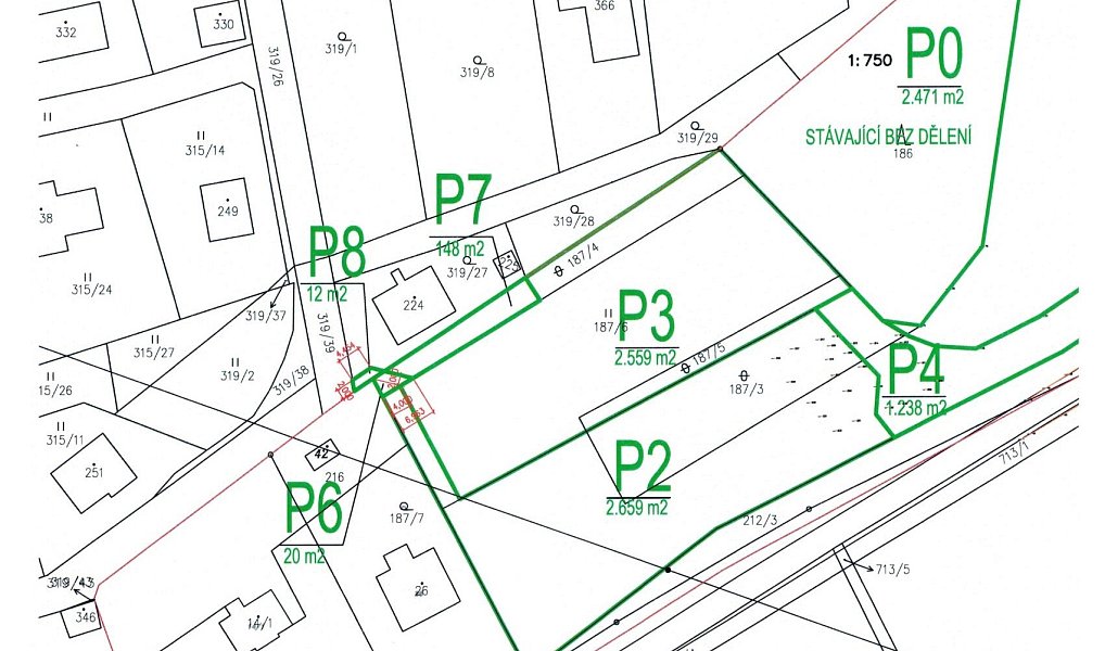 Prodej stavebního pozemku 2 553 m², Vysoký Chlumec – náhled fotky 4