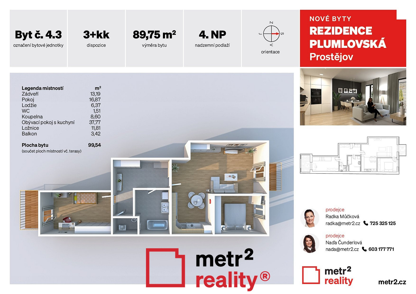Prodej bytu 3+kk 100 m² – pohled 5