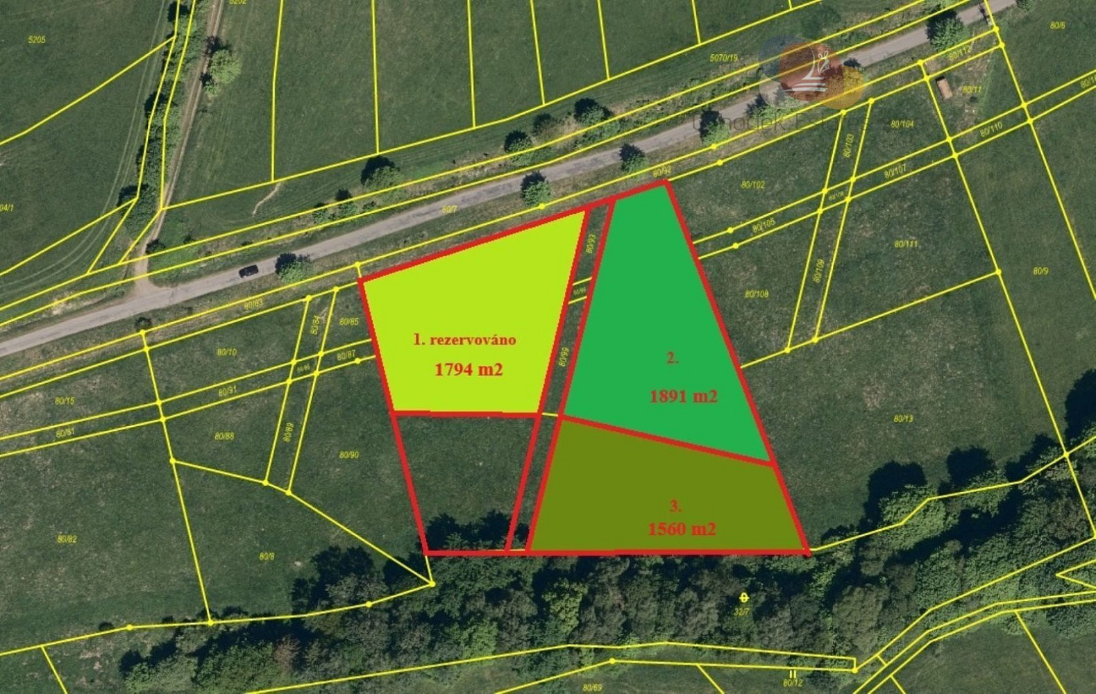 Prodej stavebního pozemku 1 560 m² – fotografie 2