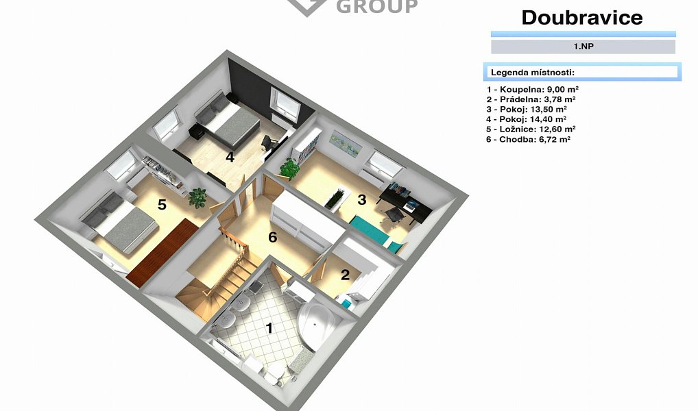 Prodej domu 114 m² s pozemkem 570 m², Doubravice – náhled fotky 13