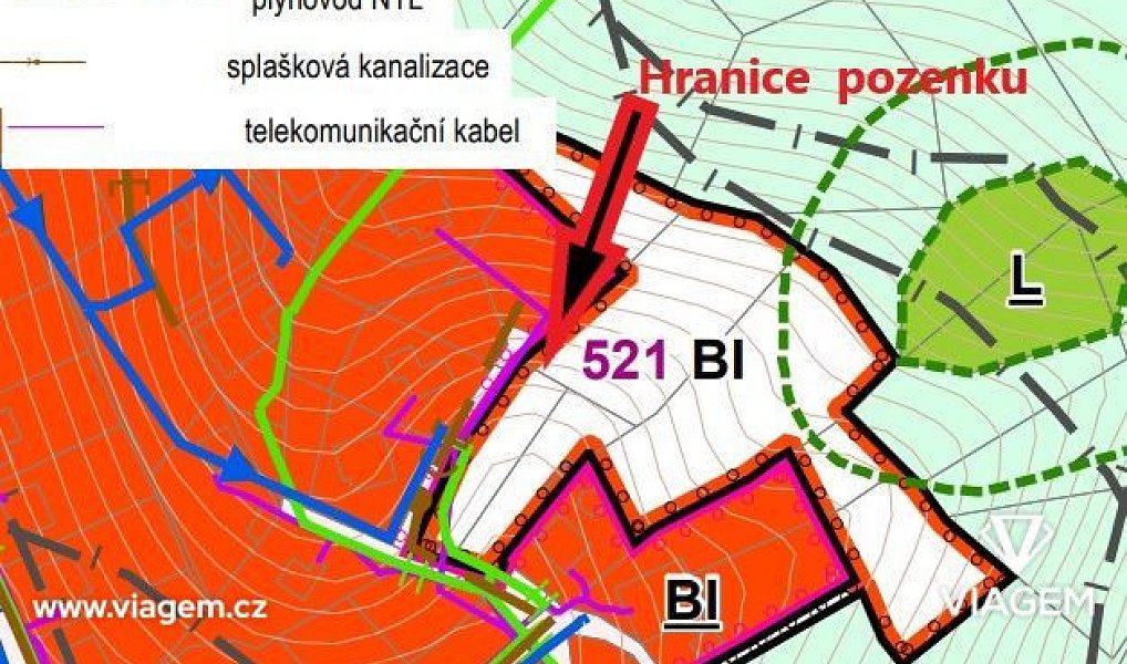 Prodej stavebního pozemku 1 926 m², Zlín – náhled fotky 2