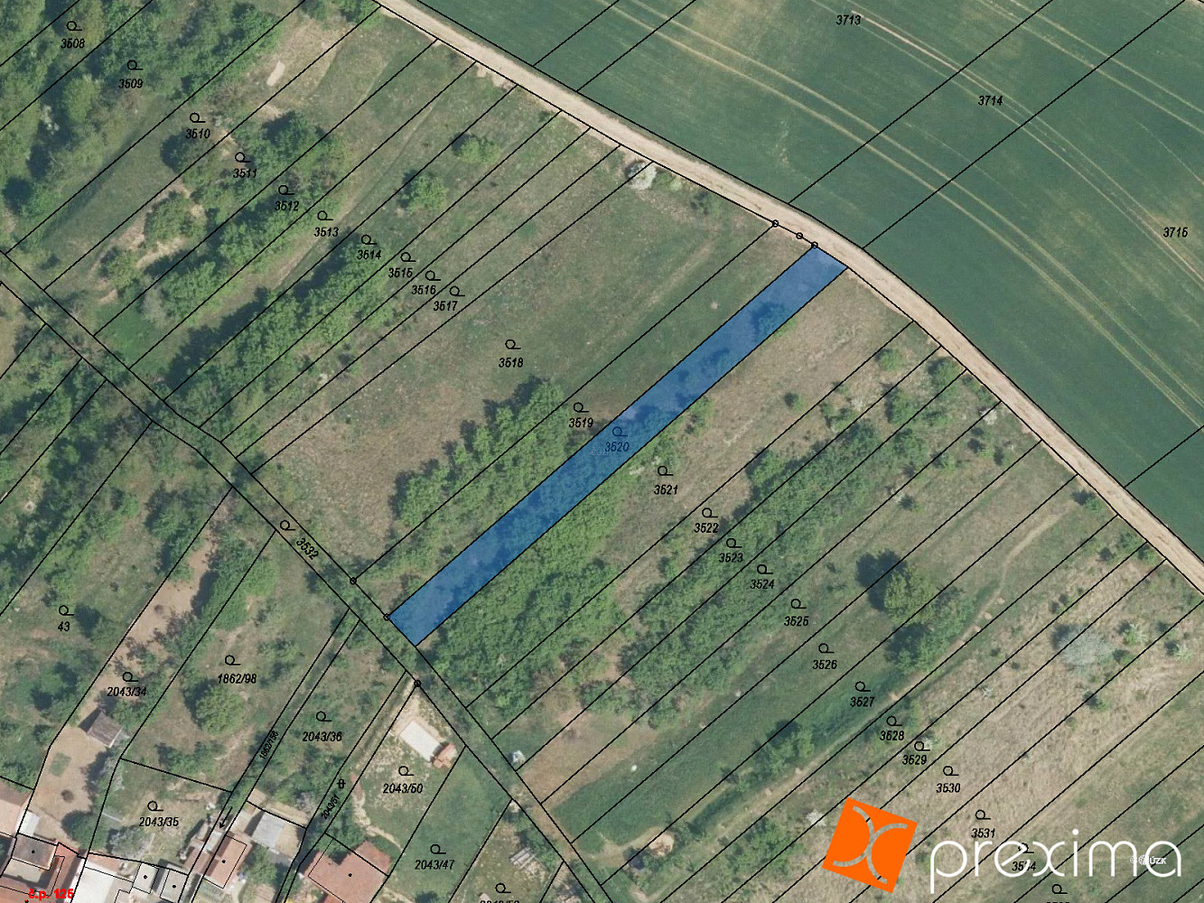 Prodej louky 1 896 m²