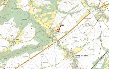 Dražba lesa 2 439 m², Suchdol nad Odrou