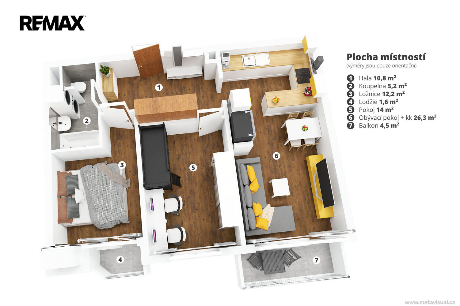 Pronájem bytu 3+kk 75 m² – fotografie 3