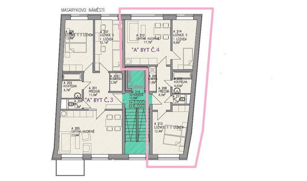 Prodej bytu 3+kk 66 m², Bystřice nad Pernštejnem – náhled fotky 2