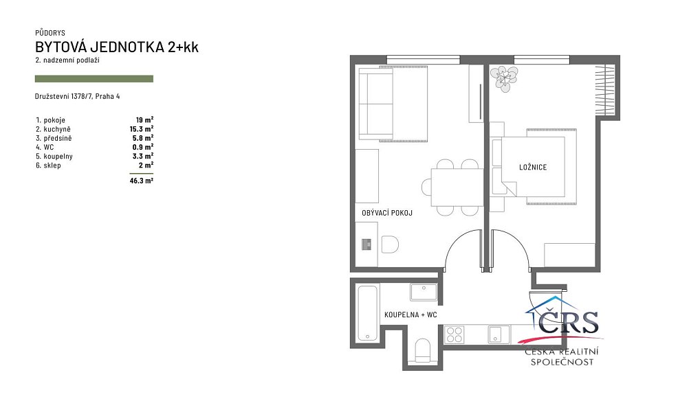 Prodej bytu 2+kk 44 m², Praha – náhled fotky 17