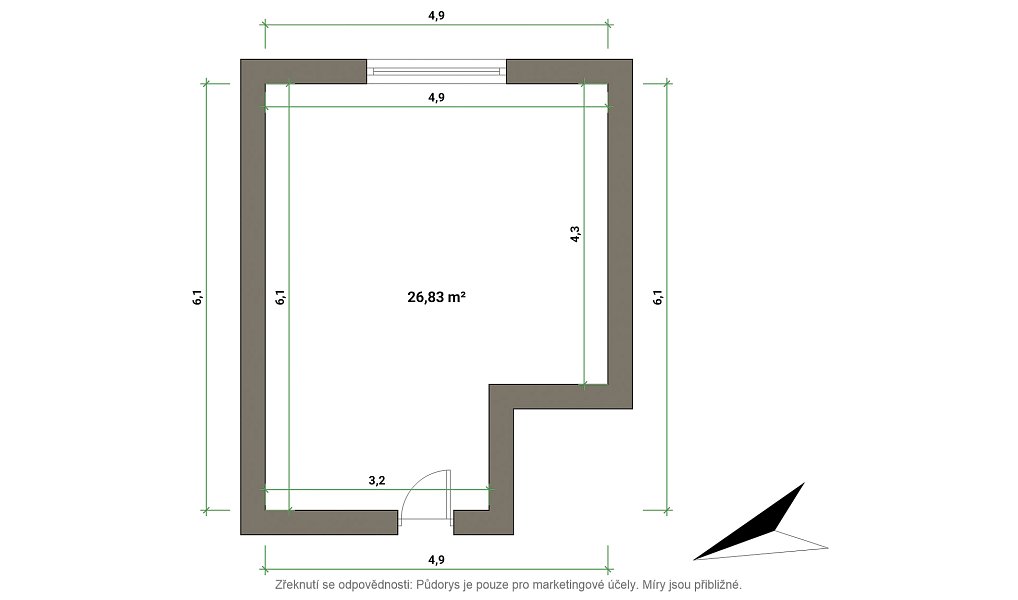 Pronájem kanceláře 25 m², Vizovice – náhled fotky 6
