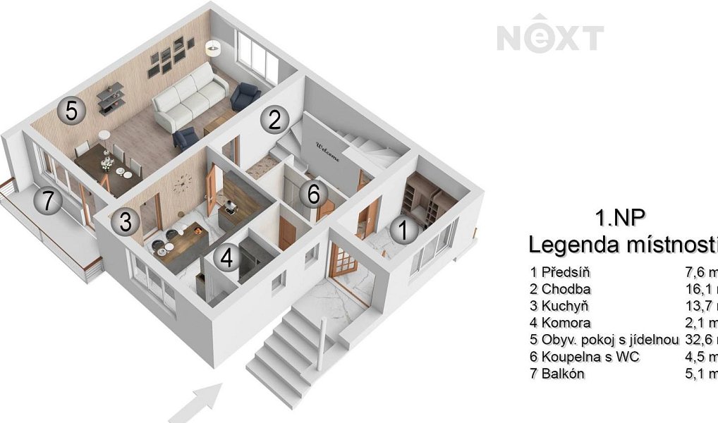 Prodej domu 188 m² s pozemkem 737 m², Jemnice – náhled fotky 22