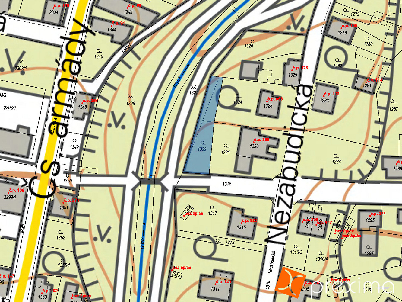 Prodej stavebního pozemku 79 m² – pohled 3