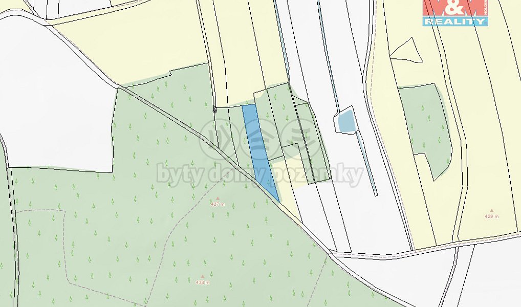 Prodej lesa 5 564 m², Skály – náhled fotky 3