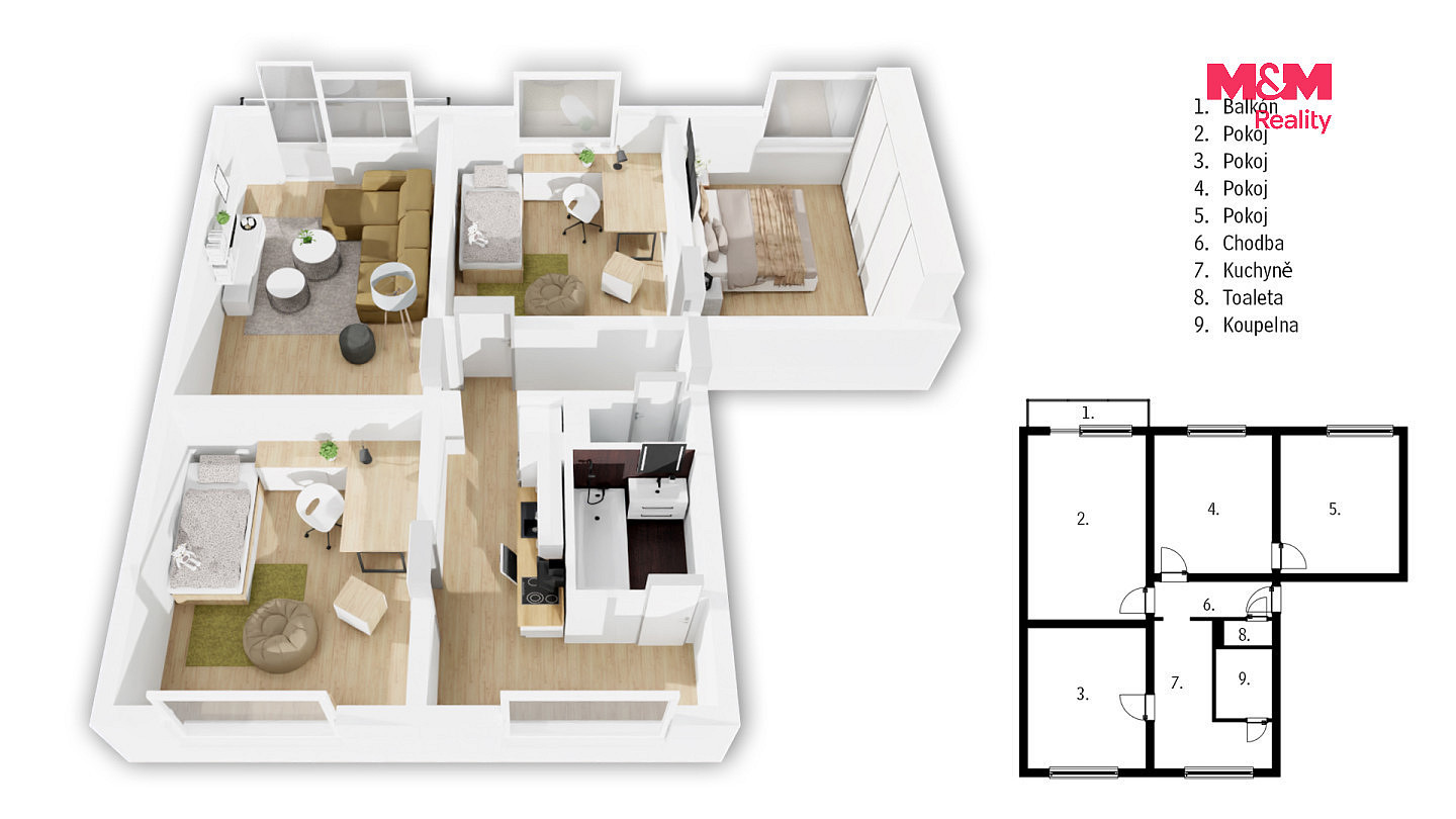 Prodej bytu 4+1 82 m² — photo 2