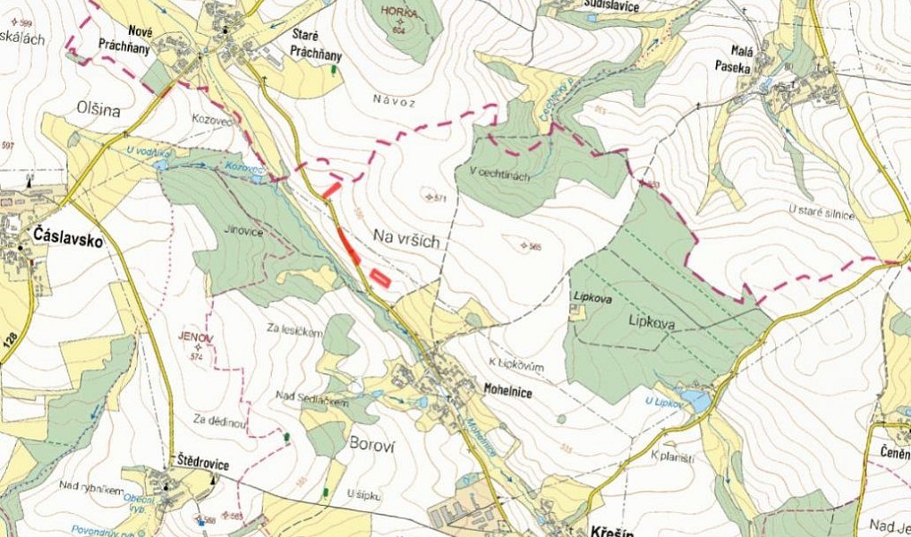 Prodej pole 5 504 m², Křešín – náhled fotky 2