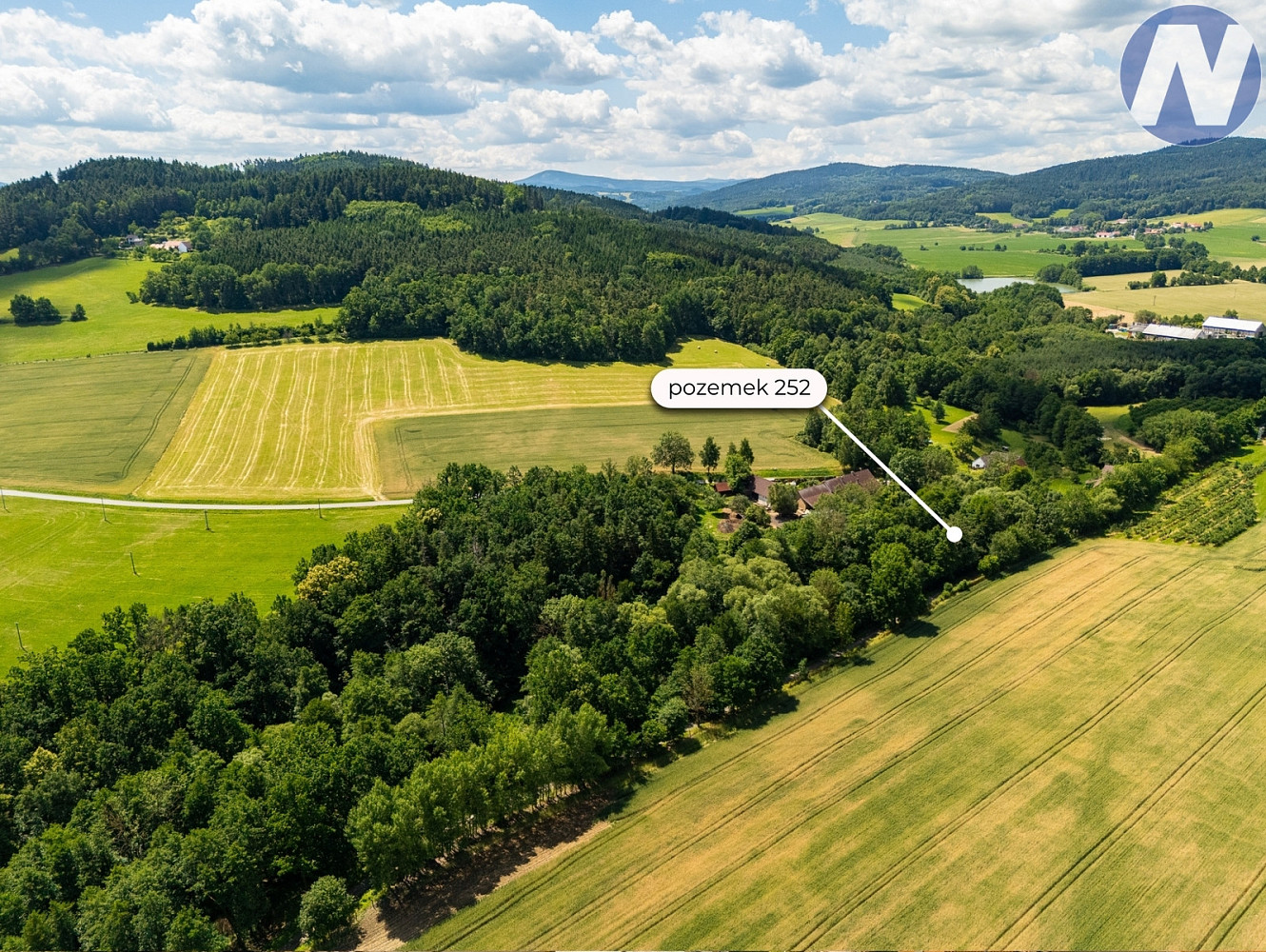 Prodej dvou pozemků o výměře 7.891 m² u lesa v Třebanicích - Jižní Čechy – další